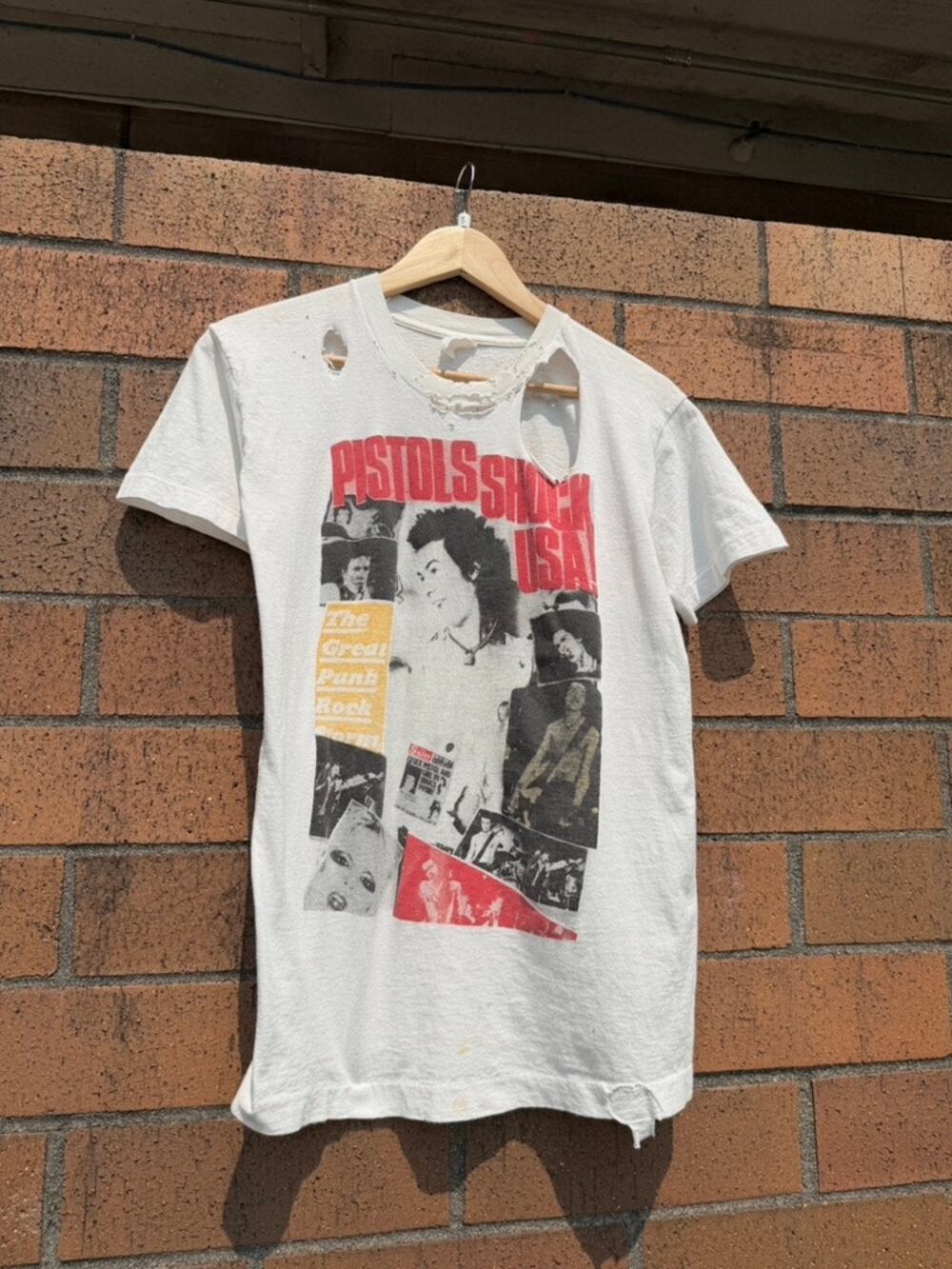 80s Sex Pistols Shock the USA Tour Vintage Punk Rock Band Tee Shirt Sid Vicious